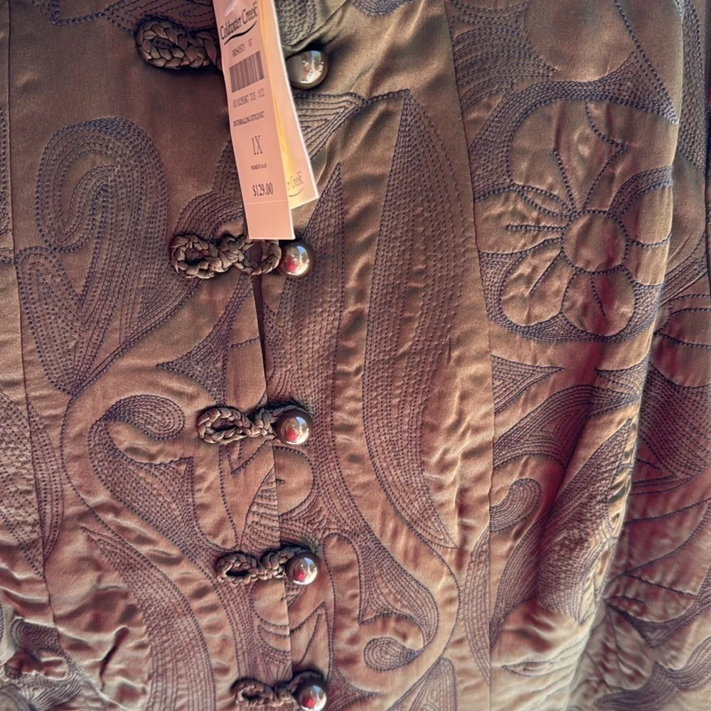 NWT Coldwater Creek Women's Dark Olive Jacket 1X
